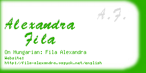alexandra fila business card